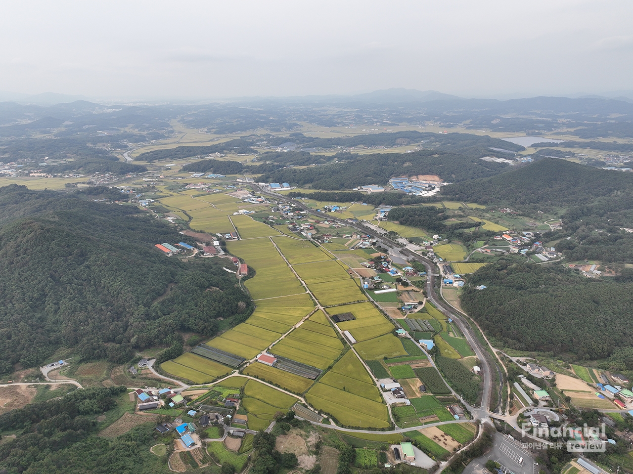 오서산에서 내려다 본 광천읍 풍경. /사진=조용식 기자