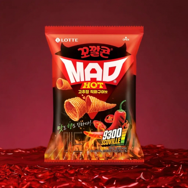 맵부심 자극하는 _꼬깔콘 매드핫(MAD HOT)./사진=롯데웰푸드